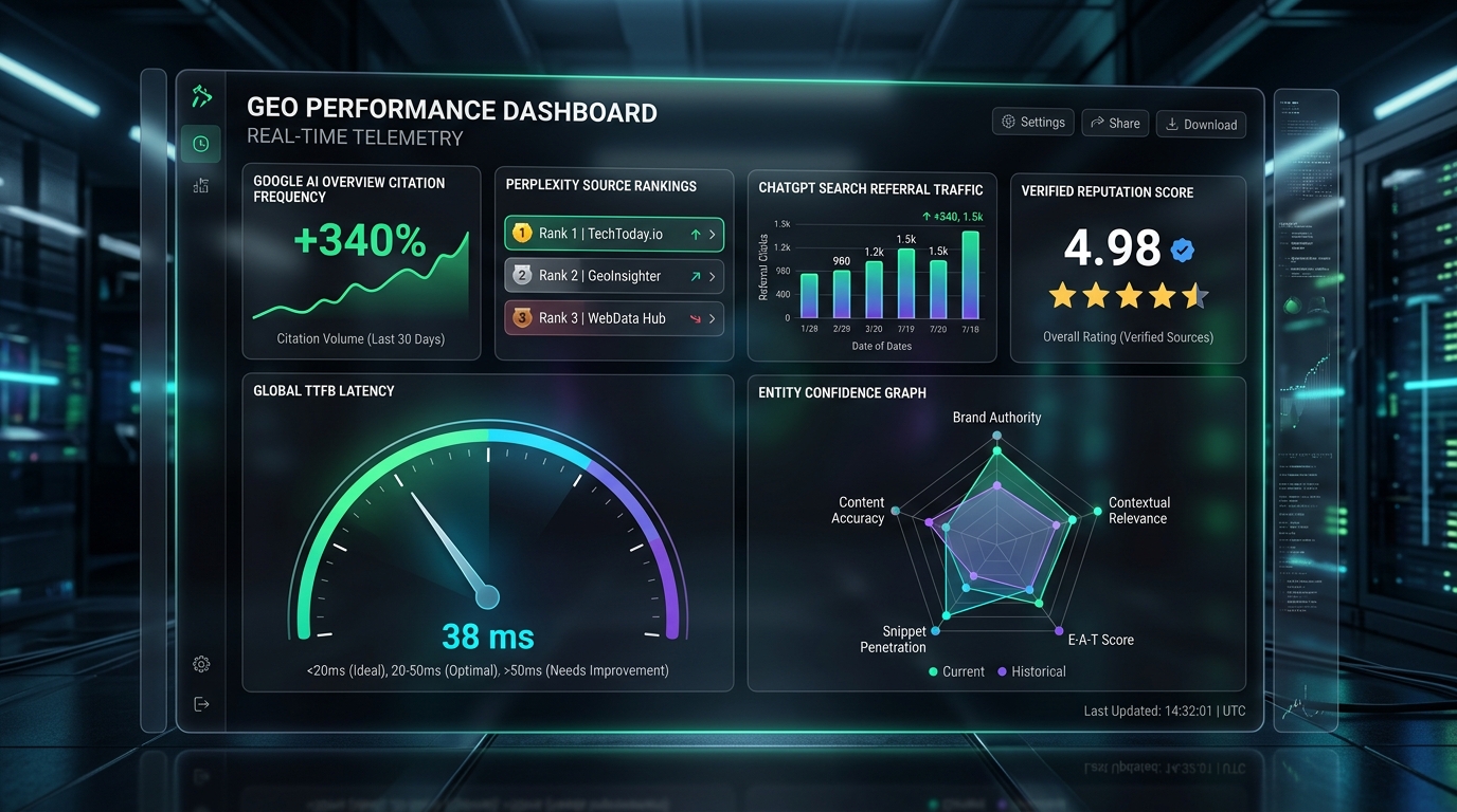 Generative Engine Optimization GEO Performance Telemetry and Real-Time Dashboard - NEXUS LABS